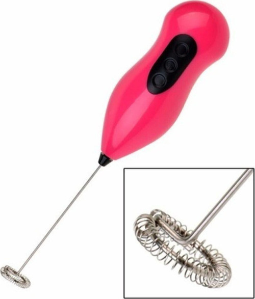 King Plastik Pilli Mini Mixer Kahve Süt Köpürtücü Karıştırıcı Cappuccino Mixer
