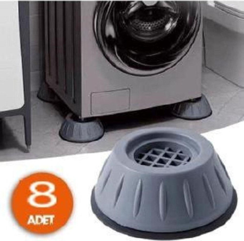 Lilya Home Beyaz Eşya Altlığı Ayağı 2 Set-8 Adet Çamaşır Makinası Buzdolabı Yükseltici Titreşim Önleyici