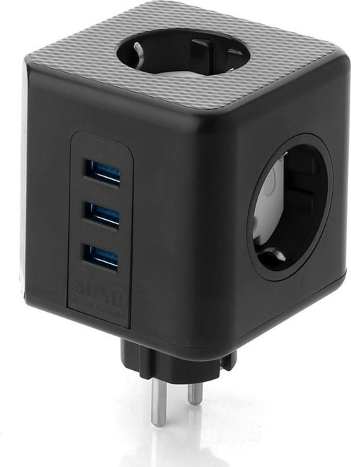 CVS Dn 9203 Küp Akım Korumalı 4'lü Priz, 3 Usb Şarj Prizi