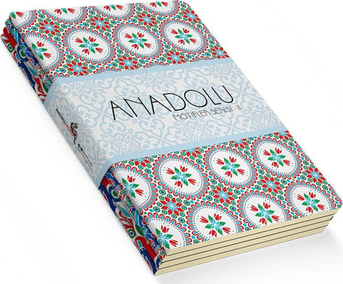 Anadolu Motifleri Defter Seti 2 - Çizgisiz - 64 Sayfa - 10,5x14cm