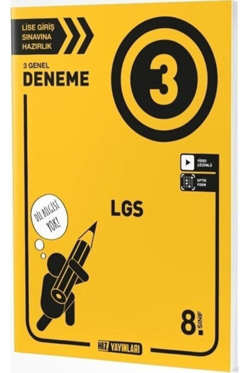 Hız Yayınları Lgs 8. Sınıf 3 Genel Deneme (dil Bilgisi Yok)