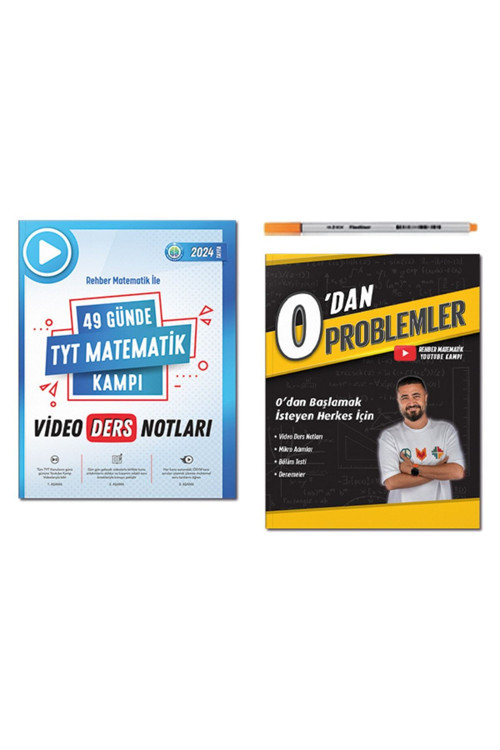 Rehber Matematik 49 Günde Tyt Matematik Kampı Video Ders Notları - 0 dan Problemler Set 2 Kitap 2024 Tayfa
