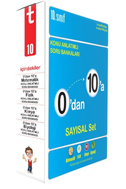 Tonguç Akademi 10. Sınıf 0'dan 10'a Konu Anlatımlı Soru Bankaları Sayısal Set 8683781816156