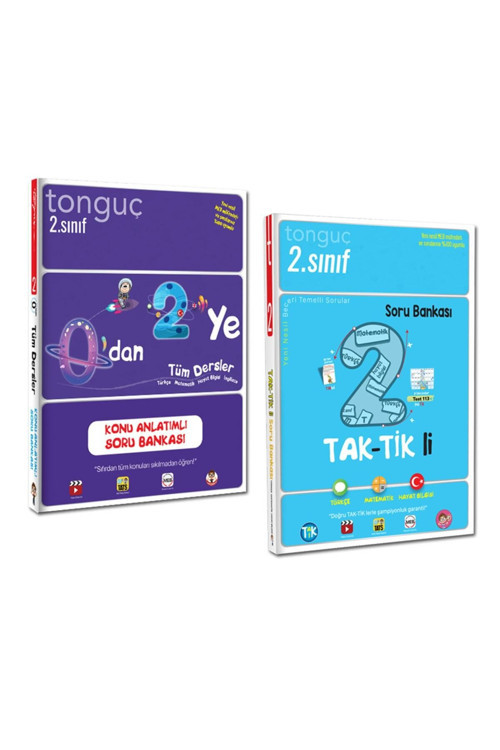 Tonguç Akademi 2. Sınıf 0 Dan 2 Ye Konu Anlatımlı Soru Bankası Taktikli Soru Bankası Set 2 Kitap