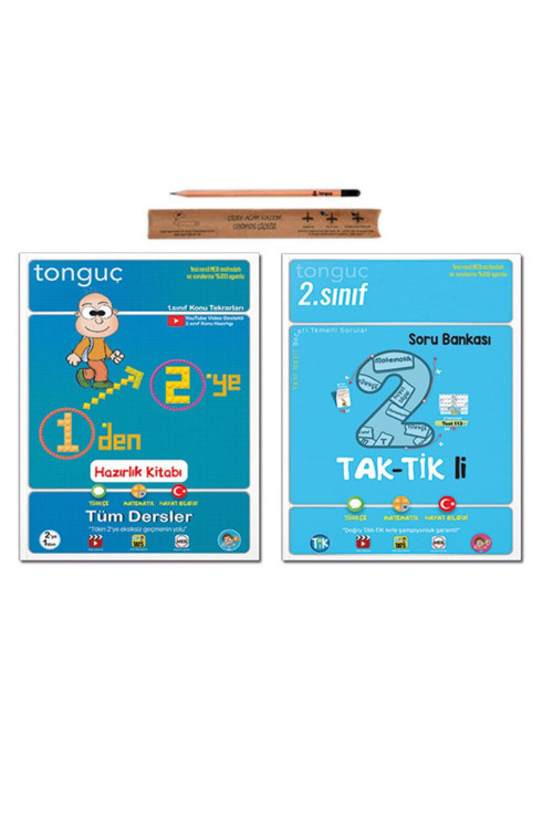 Tonguç Akademi 2. Sınıf 1 Den 2 Ye Hazırlık Tekrar Kitabı - 2. Sınıf Taktikli Soru Bankası Tüm Dersler Set 2 Kitap