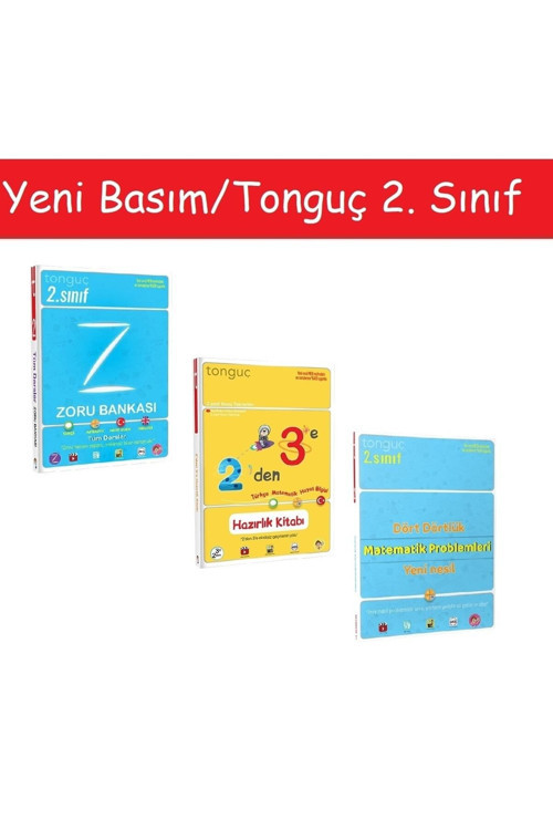 Tonguç Akademi 2. Sınıf Zoru Bankası & 2'den 3'e Hazırlık Kitabı & 2. Sınıf Dört Dörtlük Yeni Nesil Matematik