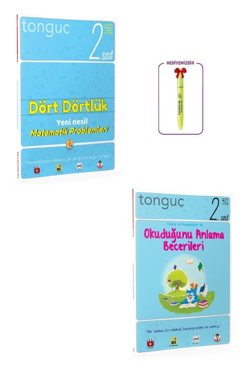 Tonguç Akademi 2.sınıf Dört Dörtlük Mat Problemleri + Okuduğunu Anlama Becerileri Set