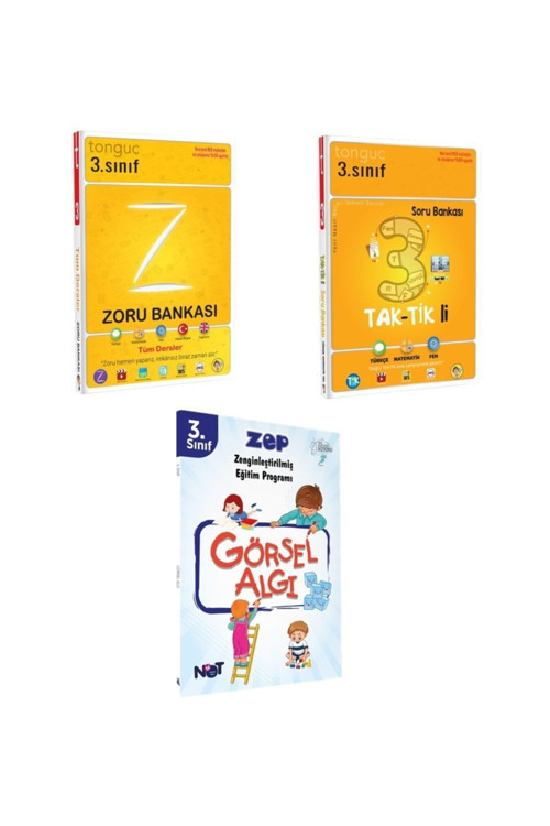 Tonguç Akademi 3. Sınıf Tüm Dersler Zoru Bankası Ve 3. Sınıf Taktikli Soru Bankası (3 Kitap)