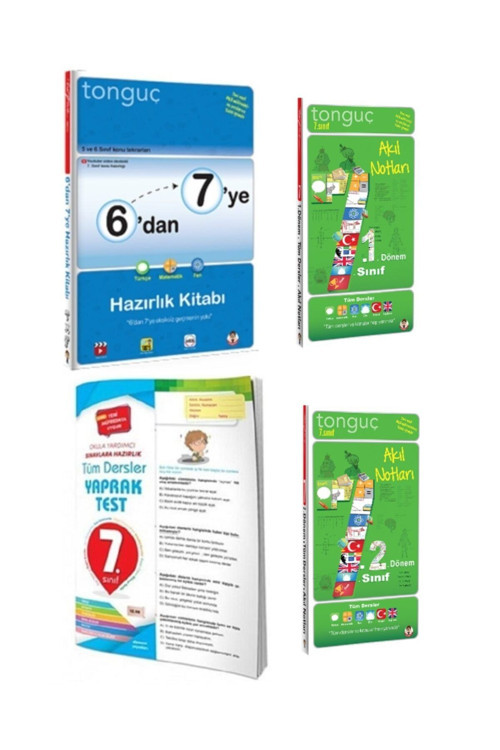 Tonguç Akademi 6'dan 7'ye Hazırlık Kitabı Ve 7. Sınıf Akıl Notları 1-2 Yaprak Test