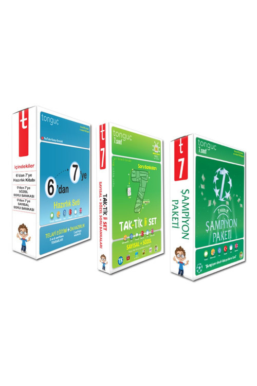 Tonguç Akademi 7. Sınıf 6 Dan 7 Ye Hazırlık Full Set Taktikli Soru Bankası Şampiyon Paketi - 12 Kitap