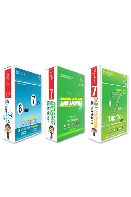 Tonguç Akademi 7. Sınıf 6 Dan 7 Ye Hazırlık Seti Dinamo Taktikli Soru Bankası Full Set 10 Kitap