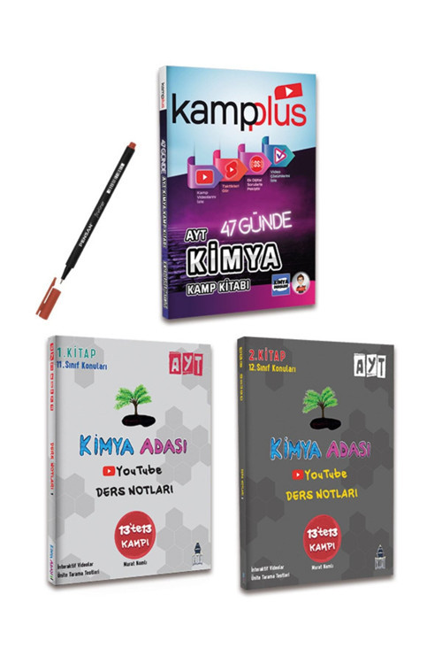 Tonguç Akademi Ayt Kimya Video Ders Notları - Kampplus 47 Günde Kimya Kampı Set 3 Kitap