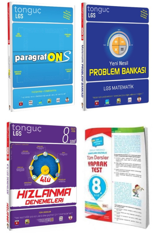 Tonguç Akademi Hızlanma Seti Paragrafons Lgs Matematik Problem Bankası Ve Lgs 4'lü Hızlanma Deneme