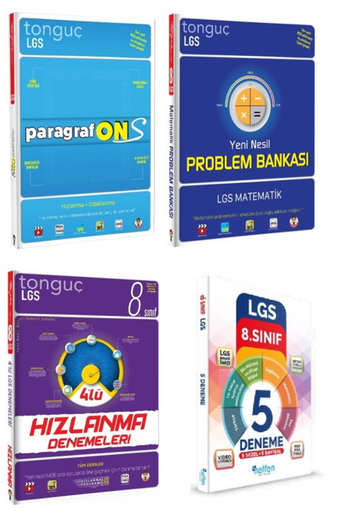 Tonguç Akademi Hızlanma Seti Paragrafons Lgs Matematik Problem Bankası Ve Lgs 4'lü Hızlanma Deneme