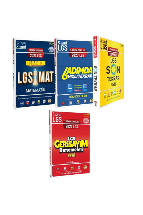 Tonguç Akademi Lgs 1. Dönem Son Tekrar Seti 5 Hamlede Matematik 6 Adımda Hızlı Tekrar Geri Sayım Denemeleri