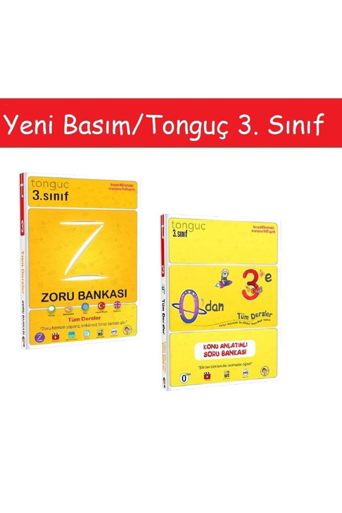 Tonguç Akademi Tonguç 3. Sınıf Tüm Dersler Zoru Bankası & 0'dan 3'e Konu Anlatımlı Soru Bankası