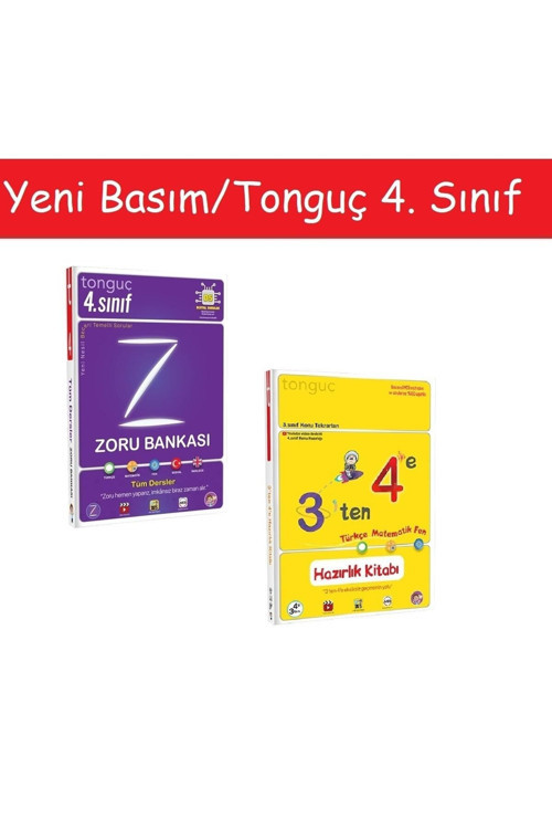 Tonguç Akademi Tonguç 4. Sınıf Tüm Dersler Zoru Bankası & 3'ten 4'e Hazırlık Kitabı