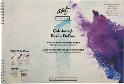 Umur Çok Amaçlı Resim Defteri 200 Gr. 25X35 Cm. 15 Yaprak