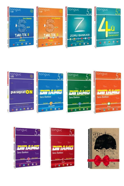 Tonguç Akademi Tonguç 5.sınıf Şampiyon Paketi Kraft Defter 100 Yp. 17x24 Hediyeli