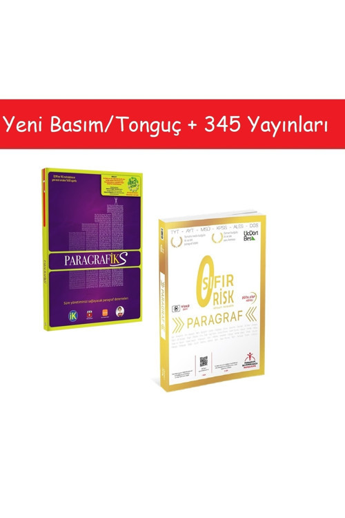 Tonguç Akademi Tonguç Tyt-ayt Paragrafiks Eko & 345 Yayınları Paragraf Sıfır Risk