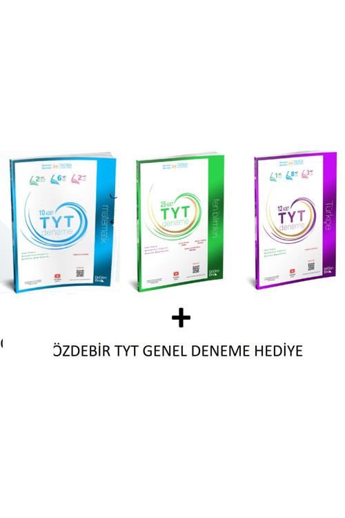 Üç Dört Beş Yayınları 345 2023-2024 TYT Matematik 10 lu Deneme+TYT Türkçe Deneme + TYT Fen Deneme