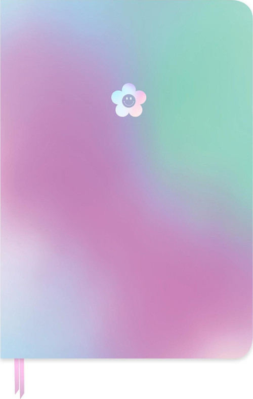 Yaldızlı Ciltli Defter Hologram Çiçek 19x25