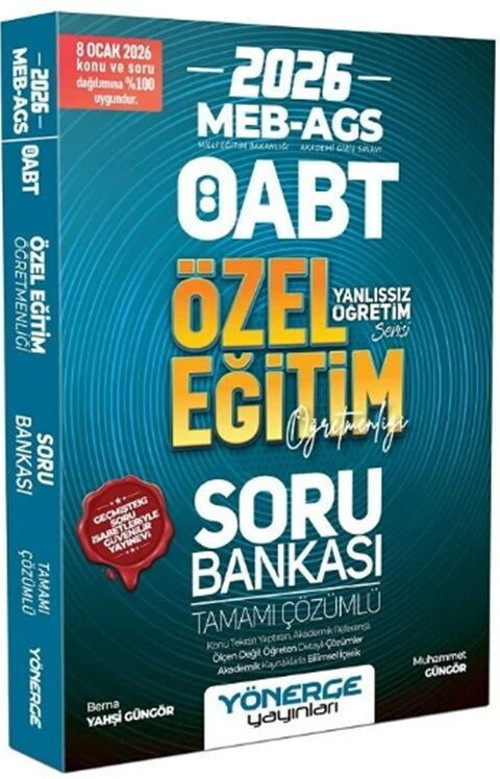 2026 ÖABT MEB AGS Özel Eğitim Öğretmenliği Soru Bankası Yönerge