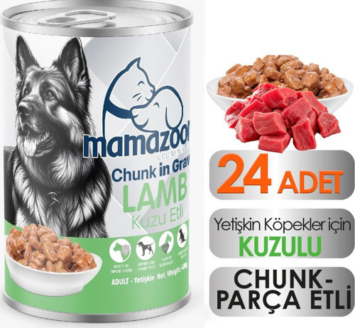 Kuzu Etli Yetişkin Köpek Maması 24 Adet