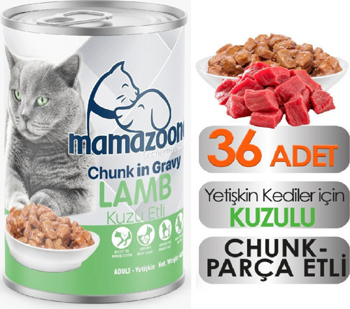 Kuzu Etli Yetişkin Kedi Maması 36 Adet