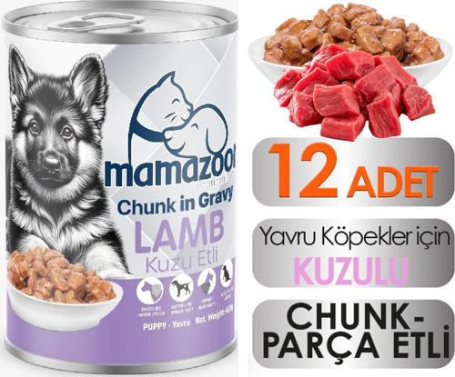 Kuzu Etli Yavru Köpek Maması 12 Adet