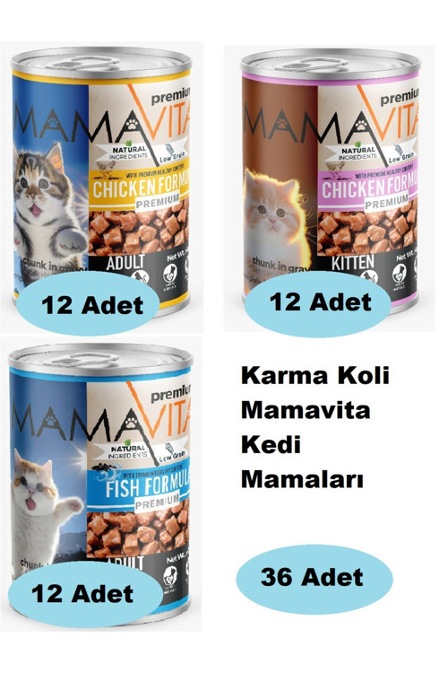 Karma Koli Kedi Mamaları 36 Adet 005
