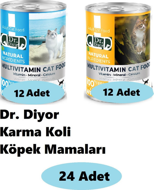 24'Lü Dr.Diyoor Yetişkin Kedi Karma Koli Mamaları 09