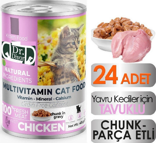 Tavuk Etli Yavru Kedi Maması 24 Adet