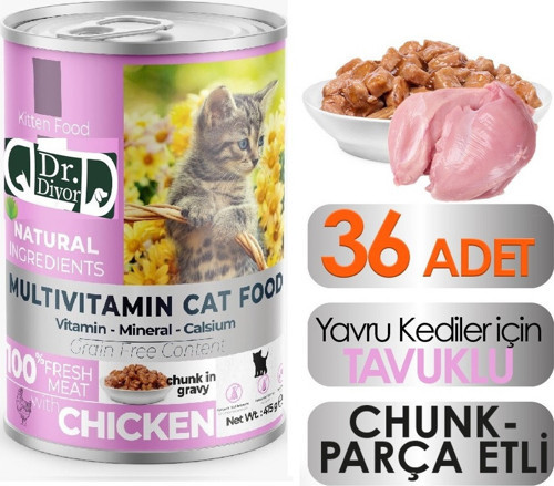 Tavuk Etli Yavru Kedi Maması 36 Adet