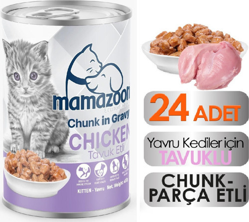e Tavuk Etli Yavru Kedi Maması 24 Adet