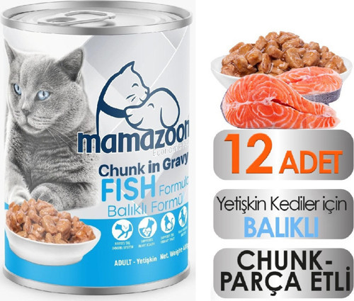 e Balık Etli Yetişkin Kedi Maması 12 Adet