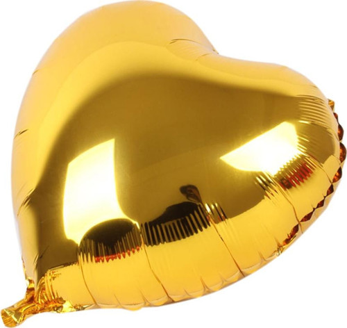 Parti Aksesuar Kalp Balon Folyo Sarı 45 cm 18 inç