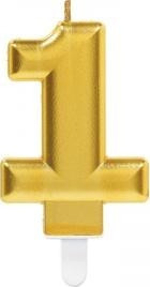 Parti Aksesuar Parti Malzemeleri 1 Rakam Mum Gold Renk