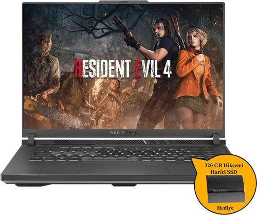 Rog Strix G16 I7 13650HX 64GB 1TB SSD RTX4050 165 Hz Win11P G614JU-N3196 Zi722 +320GB Hiksemi SSD