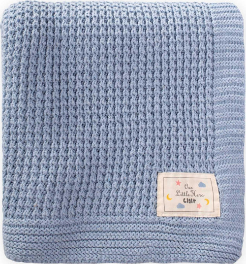 Selanik Triko Battaniye 80X100 (+/-5 Cm ) Açık Mavi