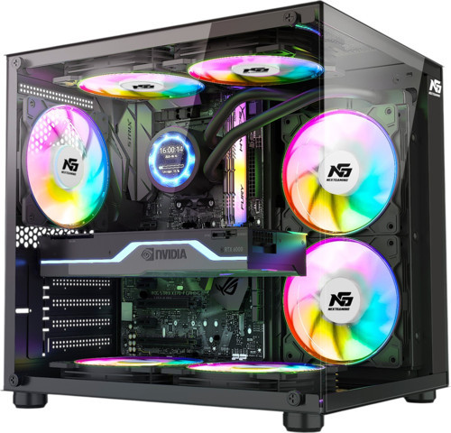 Orion Cube 3x Tuştan Değişen RGB Fanlı M-Atx Boş Bilgisayar Kasası Siyah