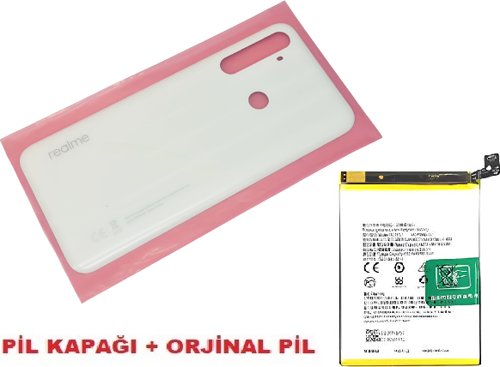 Oppo Realme 6İ Arka Pil Batarya Kapağı + PİL (CAM) BEYAZ