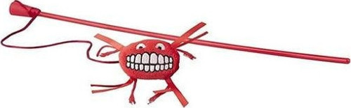 Catnip Flossy Magic Stick Gülen Surat Kedi Olta Oyuncağı Kırmızı 46 Cm