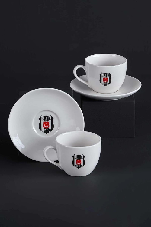 N3426 Lisanslı Beşiktaş Arma 2'li Çay Fincan Takımı
