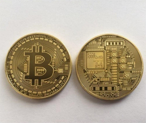 Quadro Bitcoin Madeni Para Altın Rengi Hatıra Koleksiyon Değerli Kutulu