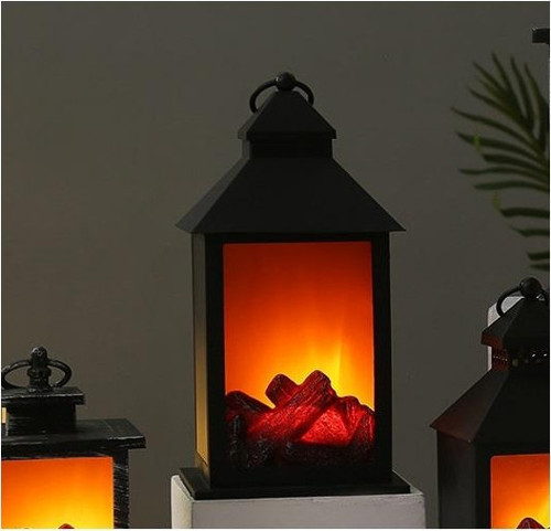 Büyük Kandil Masa Led Lambası Siyah 28 x 14