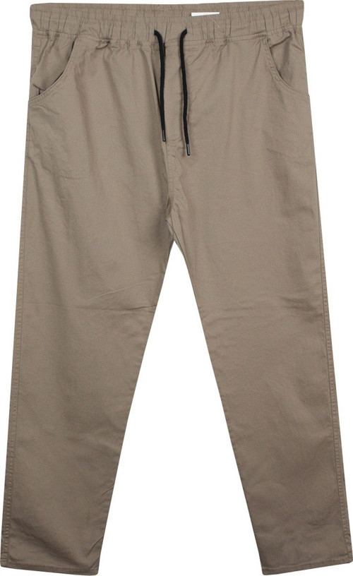 Erkek 118 -156 Kilo Arası İçin Uygun Bağcıklı Battal Boy Gabardin Pantolon Bej