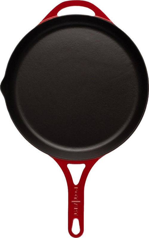Pot Art Düz Döküm Tava Kırmızı 28 cm