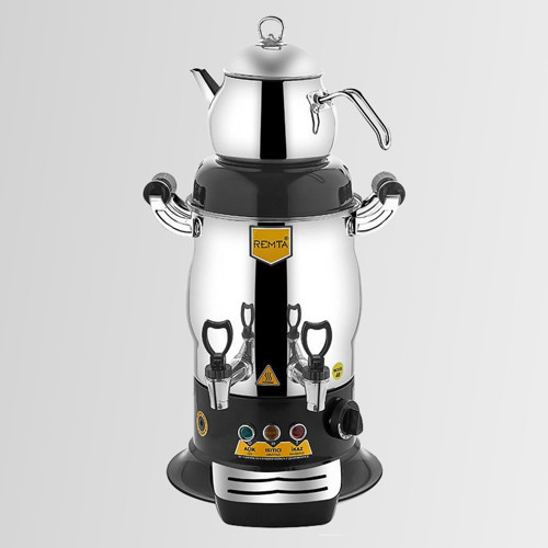 R25 Mini Çift Demlikli Elektrikli Çay Makinesi Semaver 5 lt 900 W