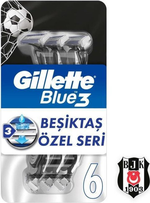 Blue 3 Beşiktaş Özel Seri 6lı Paket Tıraş Bıçağı